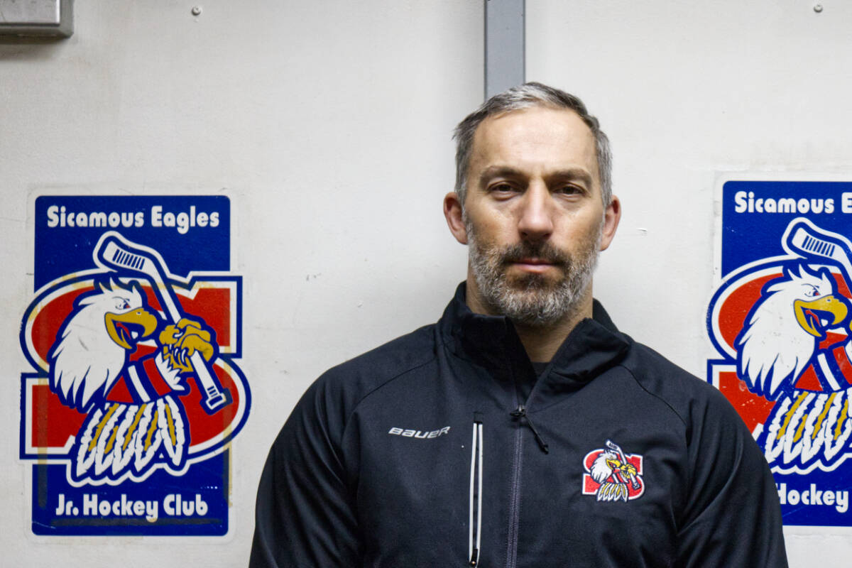 Nick Deschenes is the new coach of the Sicamous Eagles Junior B hockey team. (Zachary Roman/Eagle Valley News)