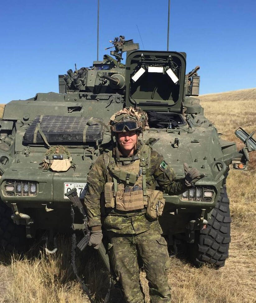Jaymz Alaniemi, an Enderby resident and retired member of the Canadian military, will arrive in Europe to fight on the front lines of the war between Russia and Ukraine on April 4, 2022. (Submitted photo)