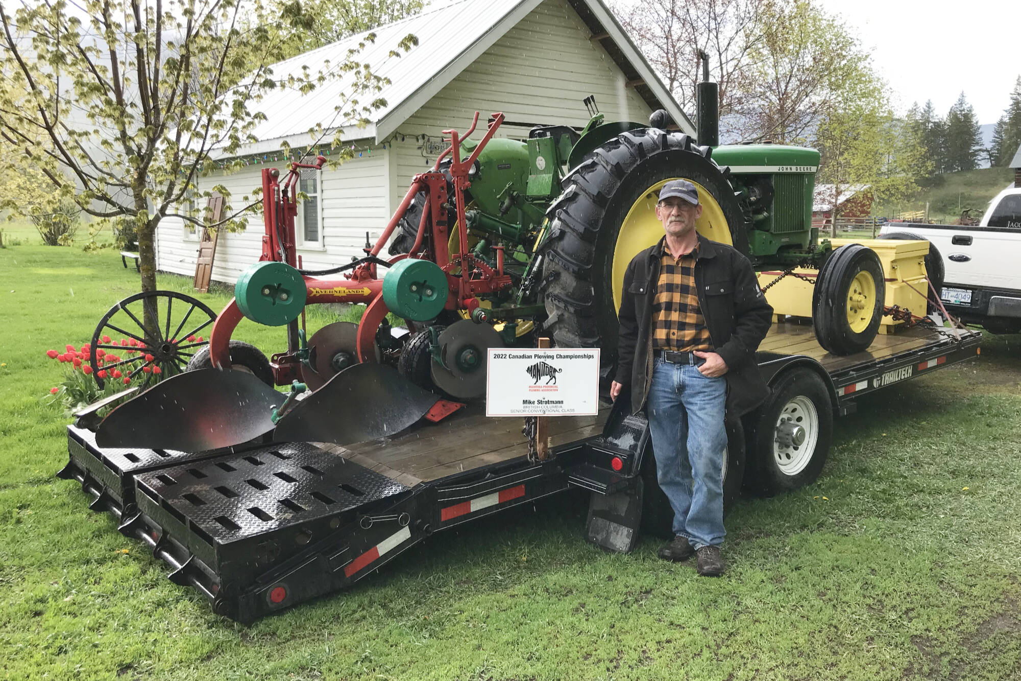 Silver Creek’s Mike Strotmann rode his 1972 John Deere tractor to a silver-medal finish in the Canadian Plowing Competition that took place in Rivers, Manitoba from May 2 to 4. (Contributed)