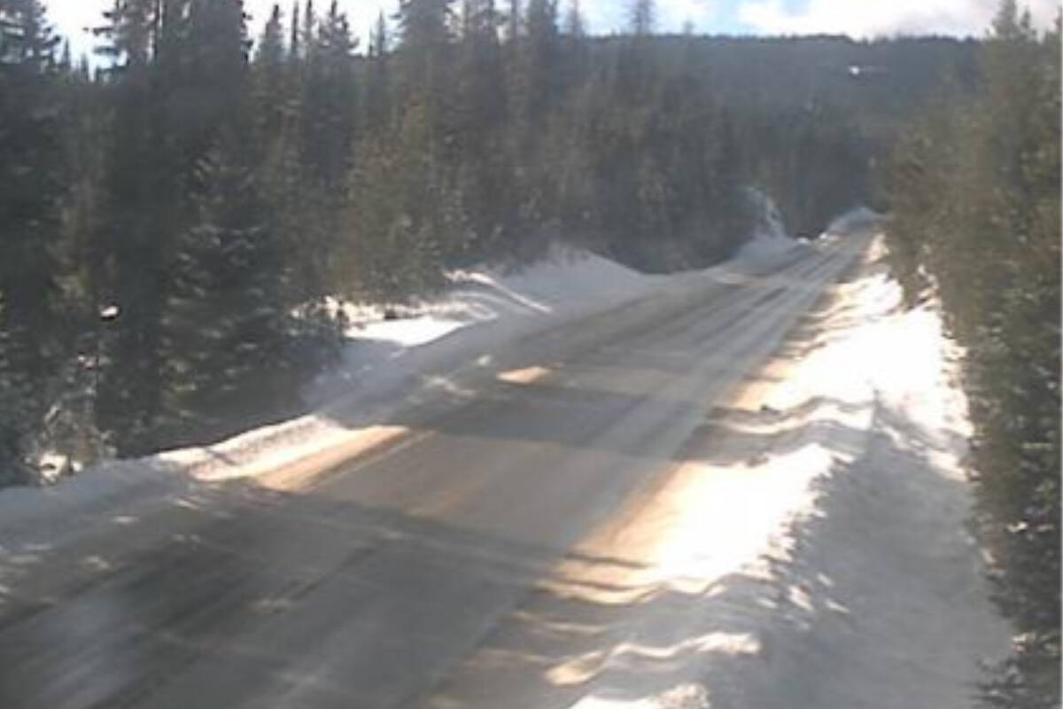 Winter driving conditions are expected on Highway 3 at the Paulson Summit. Photo: DriveBC