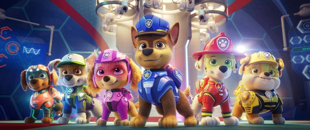 Zuma (voiced by Shayle Simons), left to right, Rocky (voiced by Callum Shoniker), Skye (voiced by Lilly Bartlam), Chase (voiced by Iain Armitage), Marshall (voiced by Kingsley Marshall), and Rubble (voiced by Keegan Hedley) are seen in a handout still image for the film “Paw Patrol: The Movie” from Paramount Pictures. Do you know where Paw Patrol originated? (THE CANADIAN PRESS/HO-Spin Master)