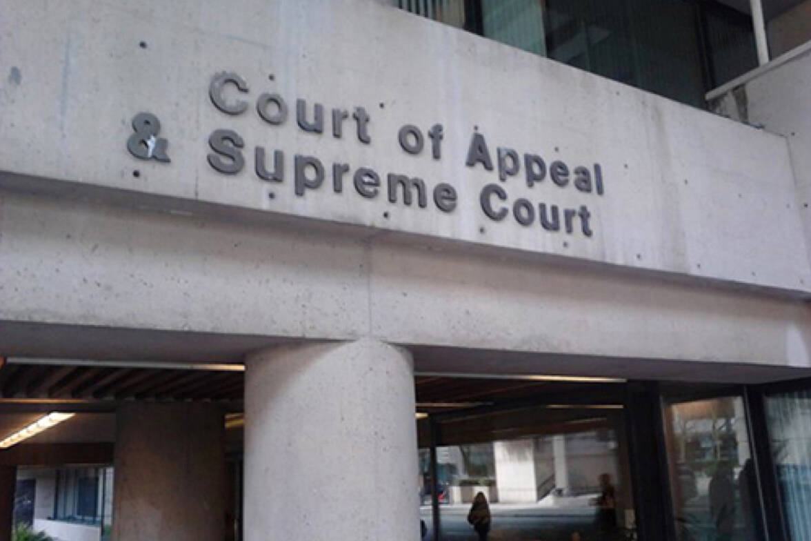 B.C. Court of Appeal in Vancouver. (Black Press Media files)