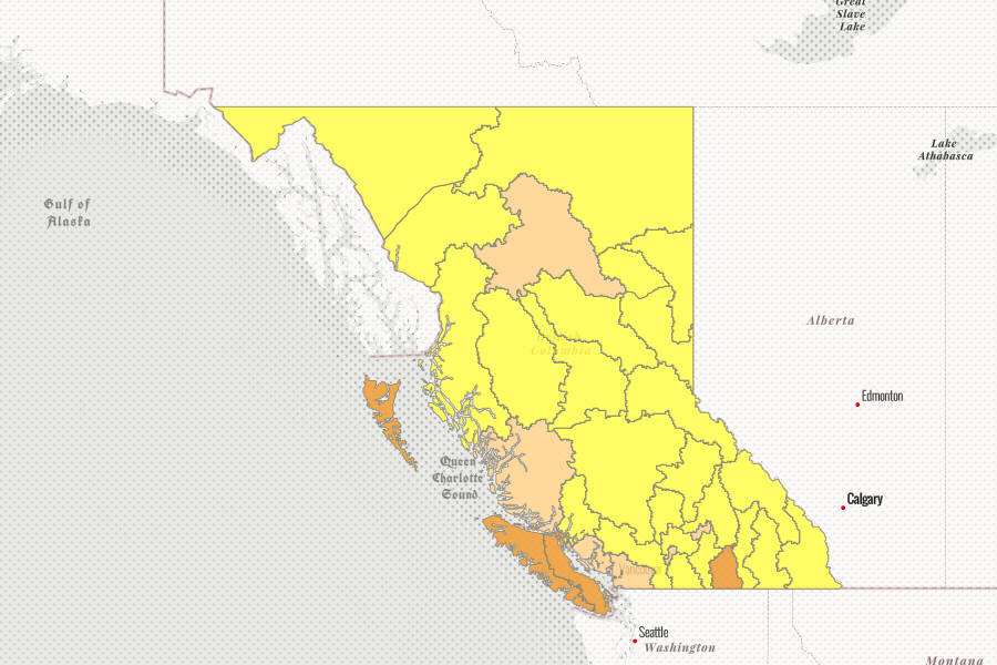 The Ministry of Forests has upgraded Vancouver Island’s drought level warning to level 3 after a long period of hot weather and no rain. (Courtesy of Ministry of Forests)