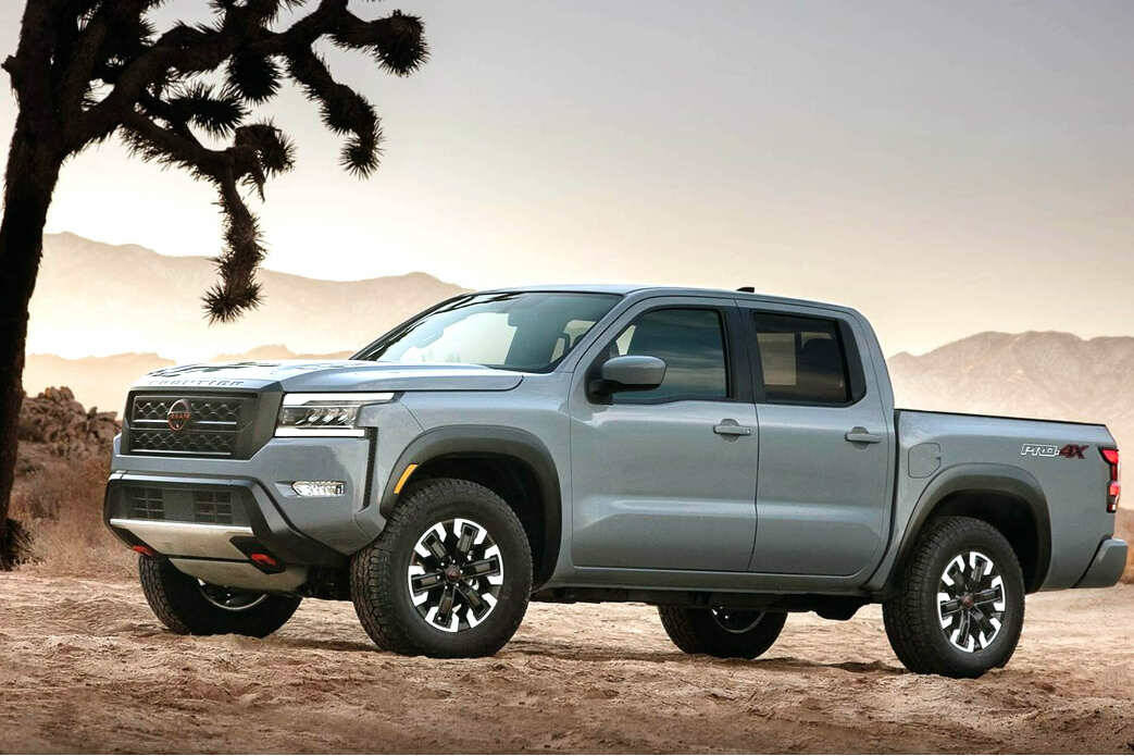 The 2022 Nissan Frontier uses the previous frame, but there are some updates. The handling and steering are also claimed to be more precise. Four-wheel-drive is standard. PHOTO: NISSAN