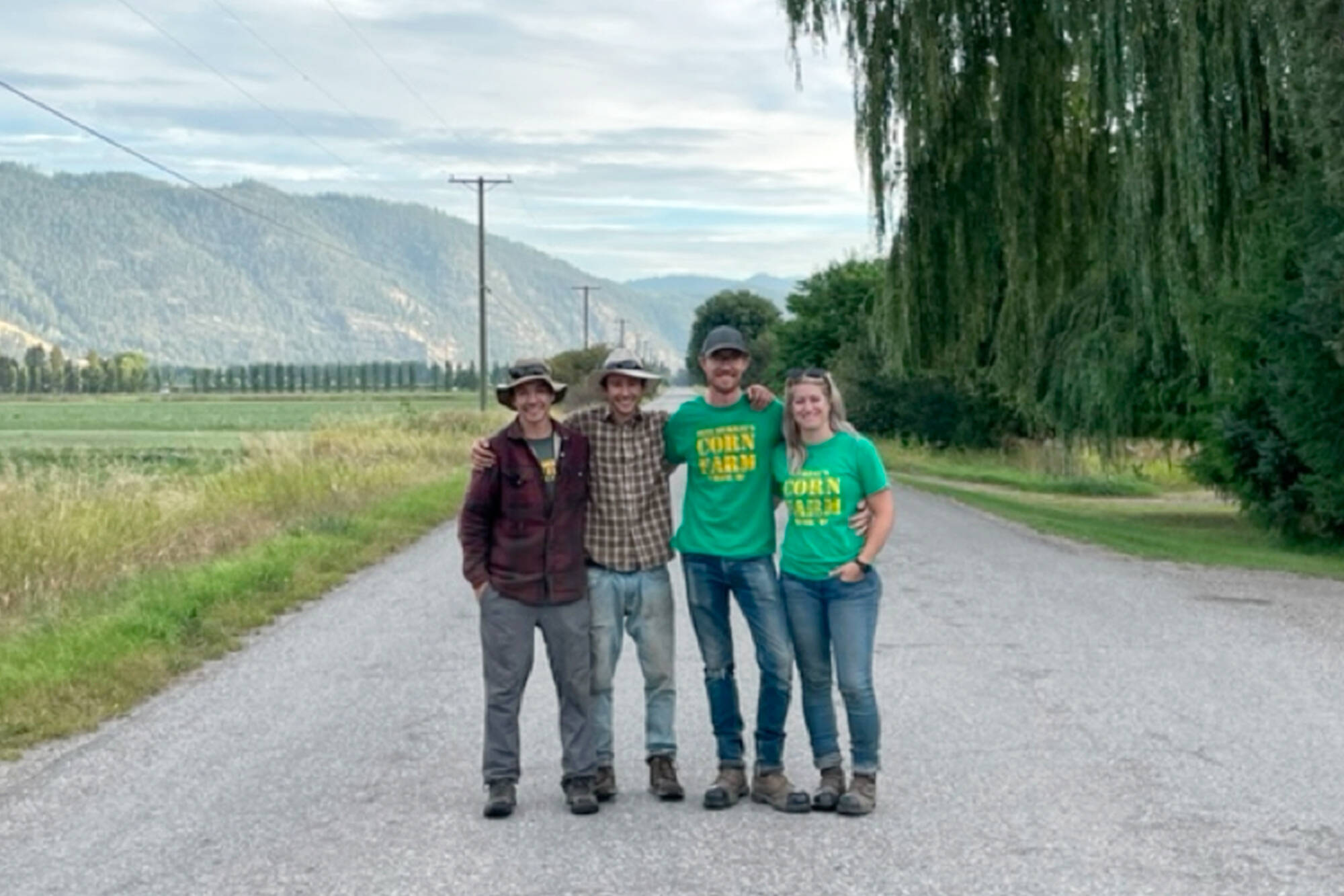 Young agrarians Lewis and Vincent Burkholder operate the Burkholder Brothers Corn Farm, while Jordan Wales and Ashley Campbell the new faces behind Pete Murray’s Corn Farm.(Contributed)