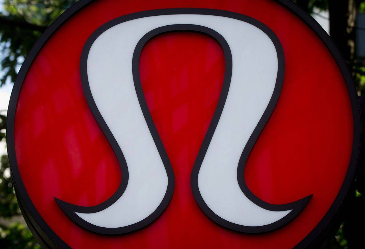 A Lululemon Athletica logo in Vancouver, B.C., on Thursday August 21, 2014. THE CANADIAN PRESS/Darryl Dyck