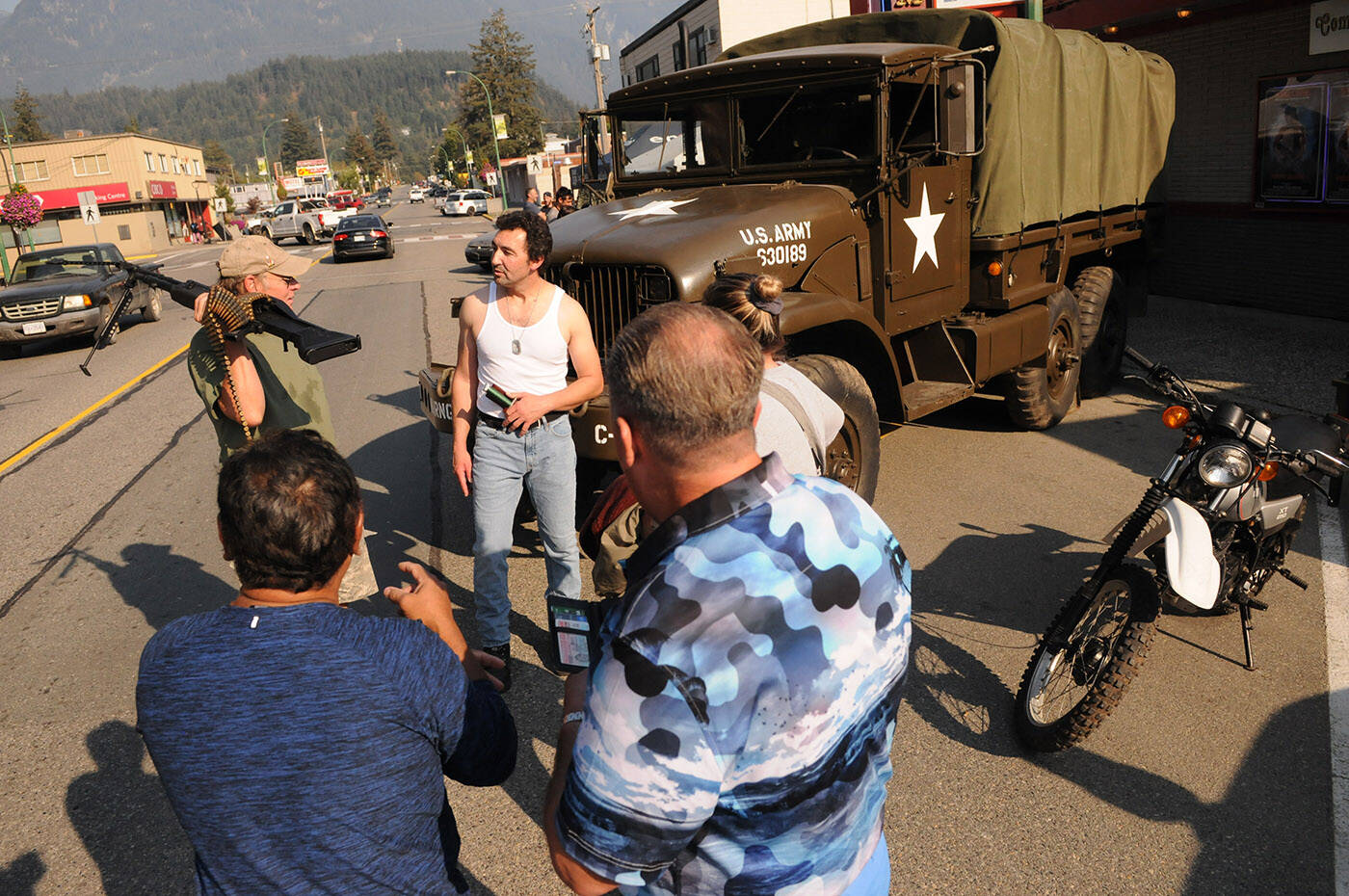 Fans check out some of the vehicles on display during the Rambo First Blood 40th Anniversary celebrations in Hope on Saturday, Oct. 8, 2022. (Jenna Hauck/ Black Press Media)