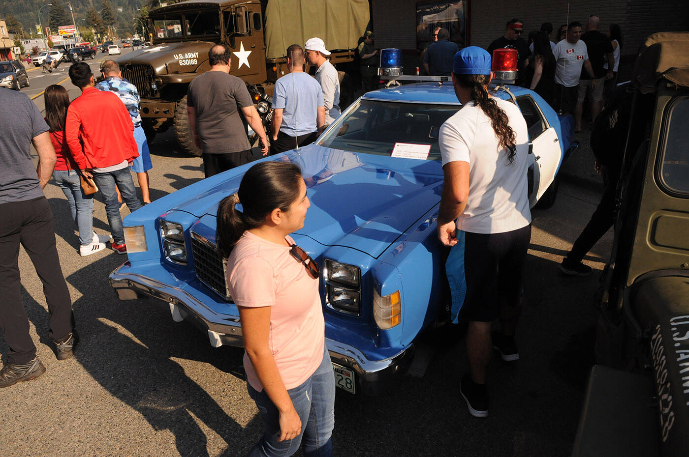 Fans check out some of the vehicles on display during the Rambo First Blood 40th Anniversary celebrations in Hope on Saturday, Oct. 8, 2022. (Jenna Hauck/ Black Press Media)