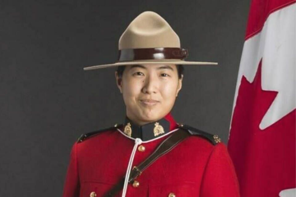 Outgoing Peticton Mayor John Vassilaki Burnaby RCMP officer Shaelyn Yang should be honoured with more than just words after the officer was fatally stabbed while on duty. (Canadian Press/HO, B.C. RCMP)