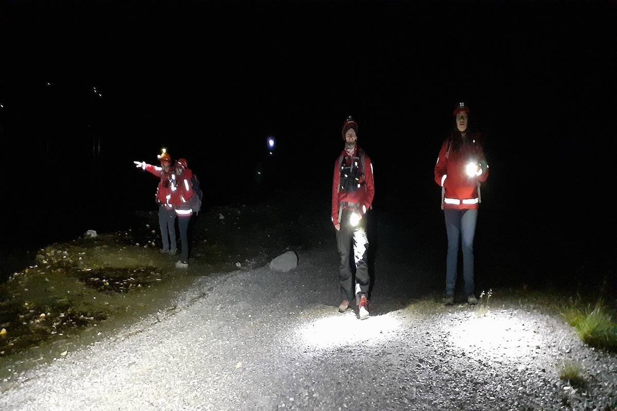 Shuswap Search and Rescue members were involved in a two-day search for a man whose body was located along the Thompson River near Chase on Monday, Oct. 31, 2022. (Facebook/Shuswap Search and Rescue)