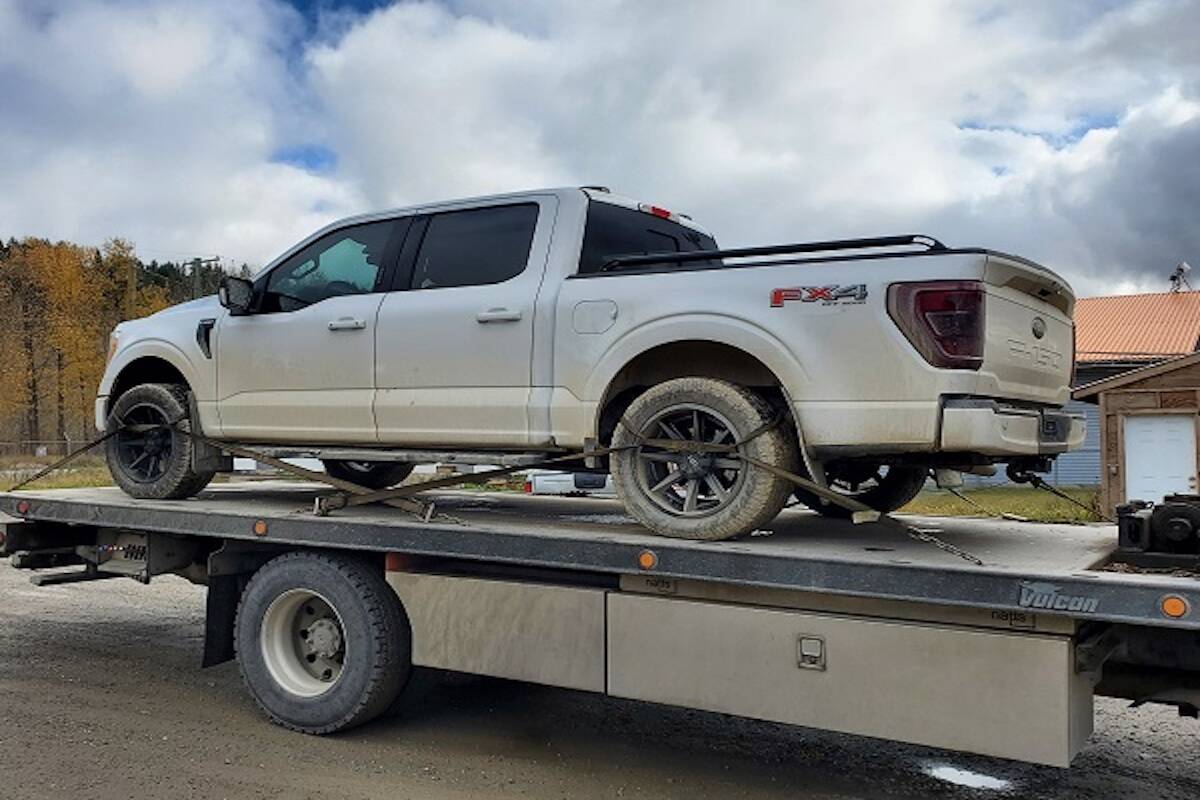 The Ford F150 being driven dangerously by the man from Alberta. (BCRCMP)