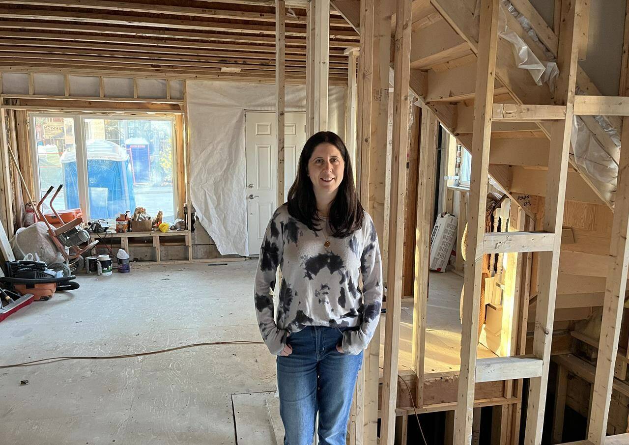 Susan Lambert is shown inside her home which is currently being renovated in this handout photo provided by her husband Mike Lazarovits. THE CANADIAN PRESS/HO-Mike Lazarovits