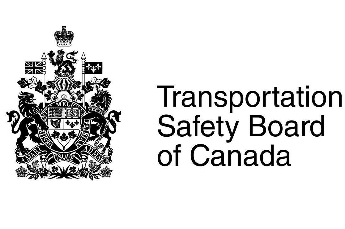 The Transportation Safety Board logo is seen in this undated handout. The wreckage of a Cessna float plane has been found in Strachan Bay, on British Columbia’s central coast, less than two days after it crashed, killing all three aboard.THE CANADIAN PRESS/HO-TSB