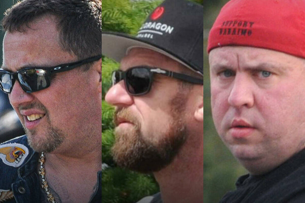 William Karl Paulsen, left, Sean Oliver Douglas Kendall and Kristopher Steven Smith are three of the four men charged after a joint forces operation related to drug trafficking on Vancouver Island. (Photos submitted)