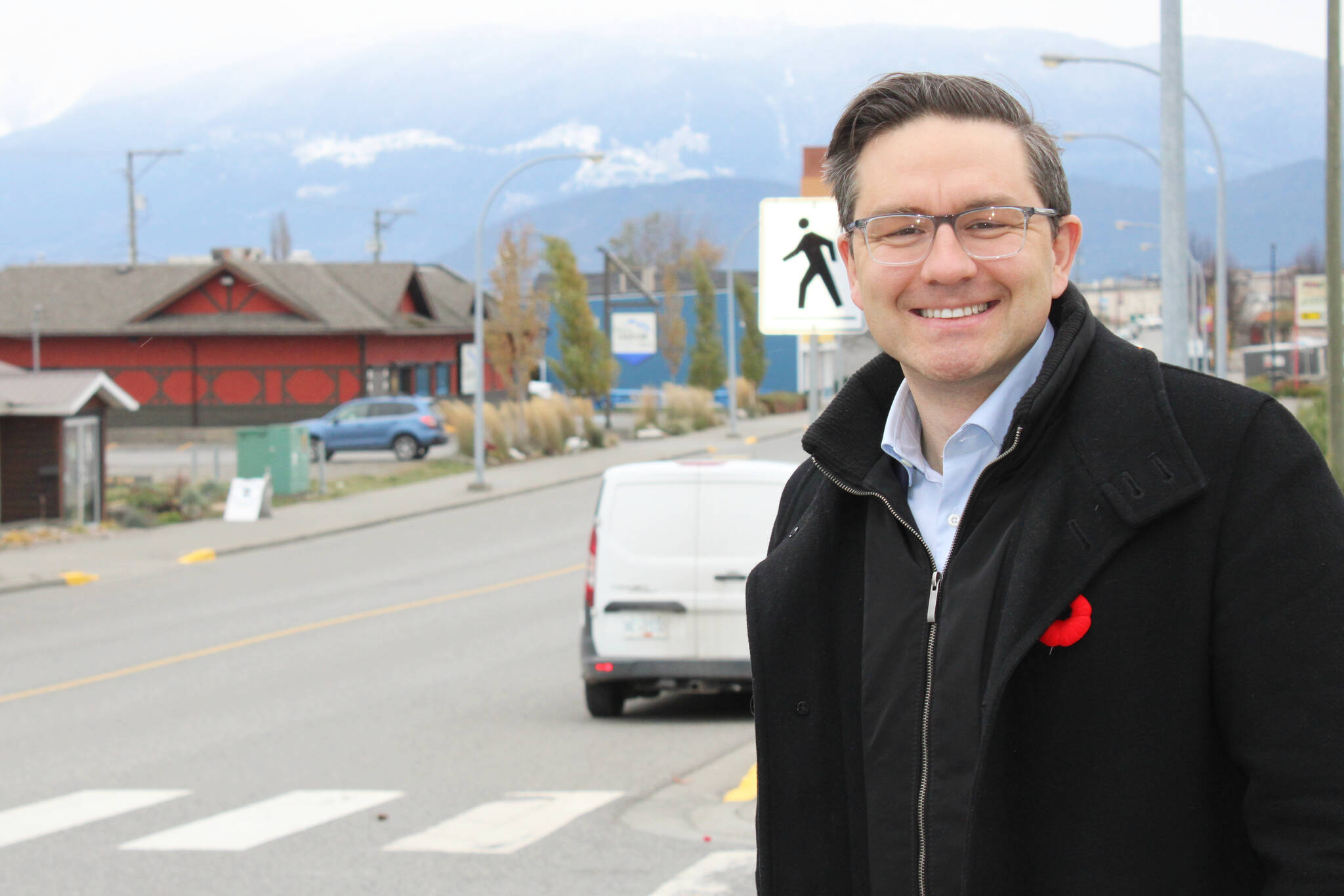Conservative Party of Canada Leader Pierre Poilievre in Terrace this November. Poilievre also visited Kitimat and Prince Rupert during his northwest B.C. tour. (Michael Bramadat-Willcock/Terrace Standard)