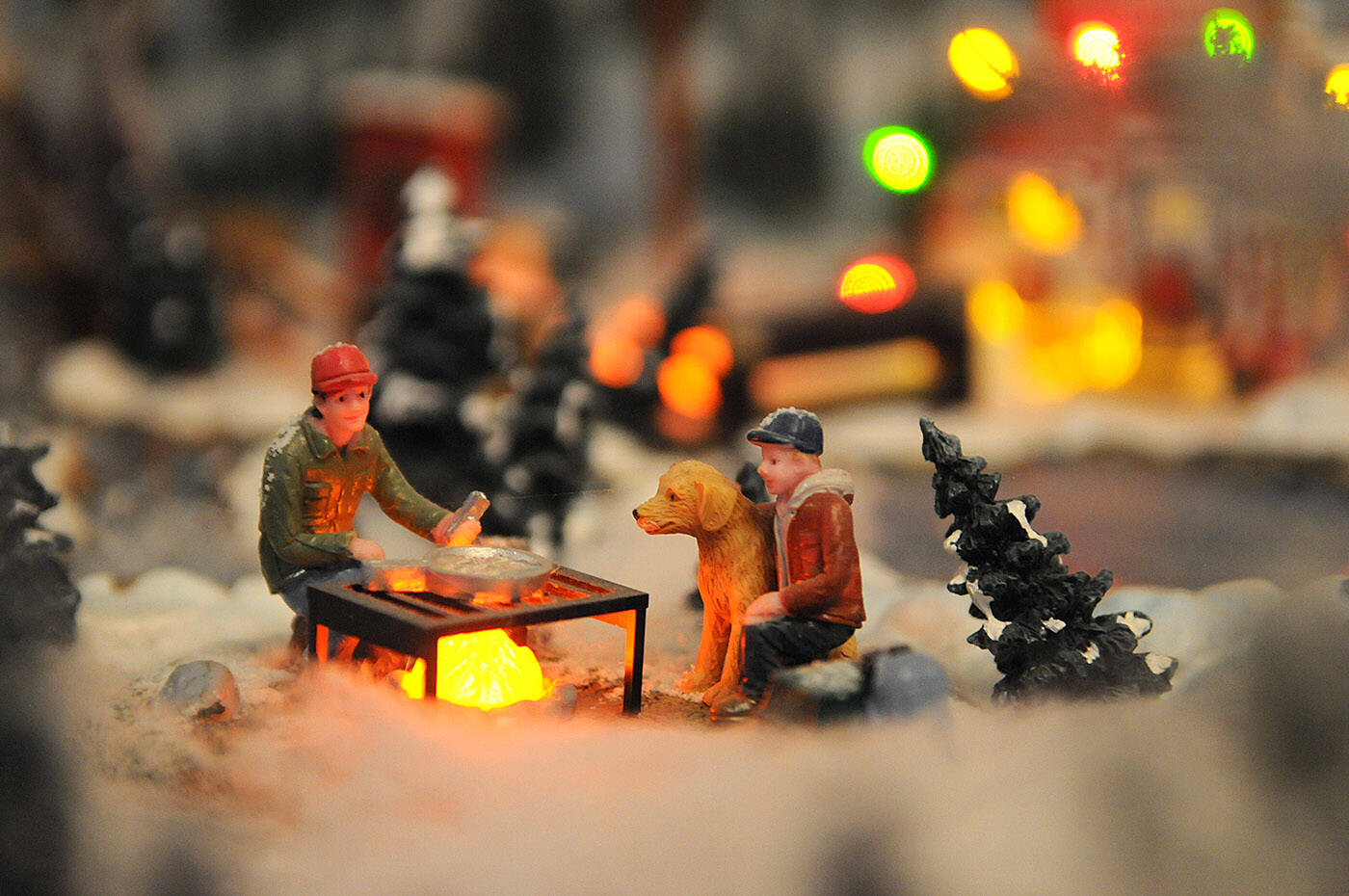 A detail of Terry Campbell’s Christmas miniatures display. (Jenna Hauck/ Chilliwack Progress)