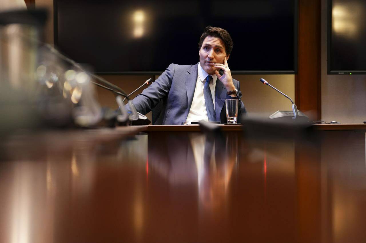 Prime Minister Justin Trudeau takes part in a year-end interview with The Canadian Press in Ottawa on Monday, Dec. 12, 2022. Trudeau says he’s not willing to kick health-care reform down the road any farther, with governments appearing to have reached a stalemate in health-care funding negotiations. THE CANADIAN PRESS/Sean Kilpatrick