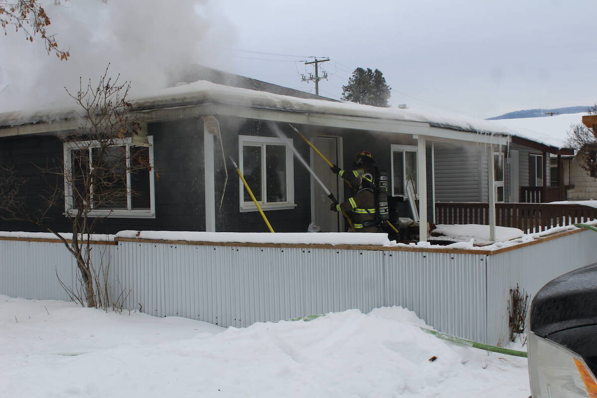 Princeton firefighters battles fire inside home on Dec. 13. (Contributed)