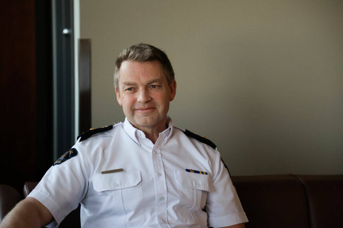 Assistant Commissioner Brian Edwards at Surrey RCMP HQ in Surrey on Thursday, Dec. 15, 2022. (Photo: Anna Burns)
