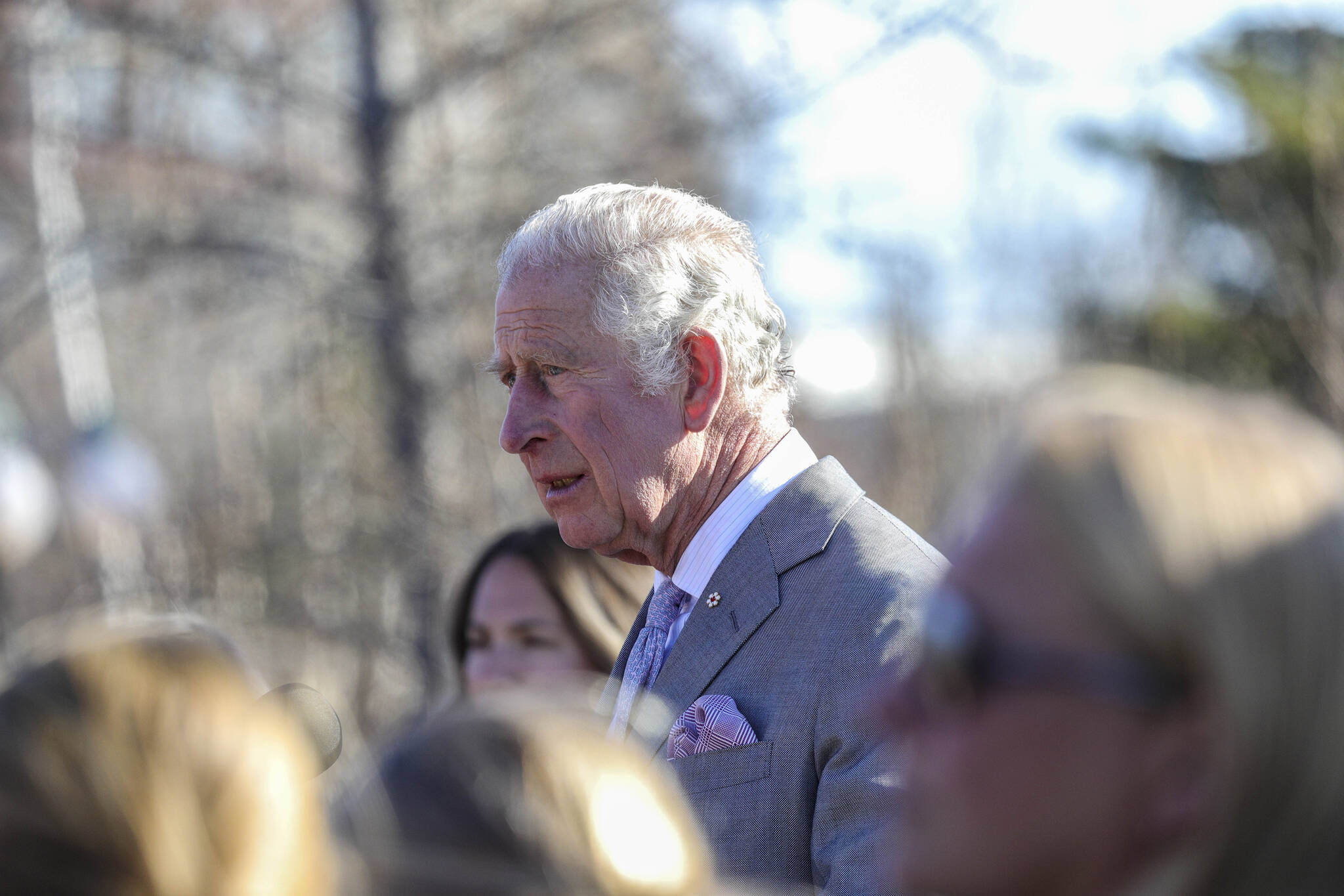 Prince Charles speaks about environmental issues in Yellowknife, Northwest Territories on Thursday, May 19, 2022. THE CANADIAN PRESS/Bill Braden