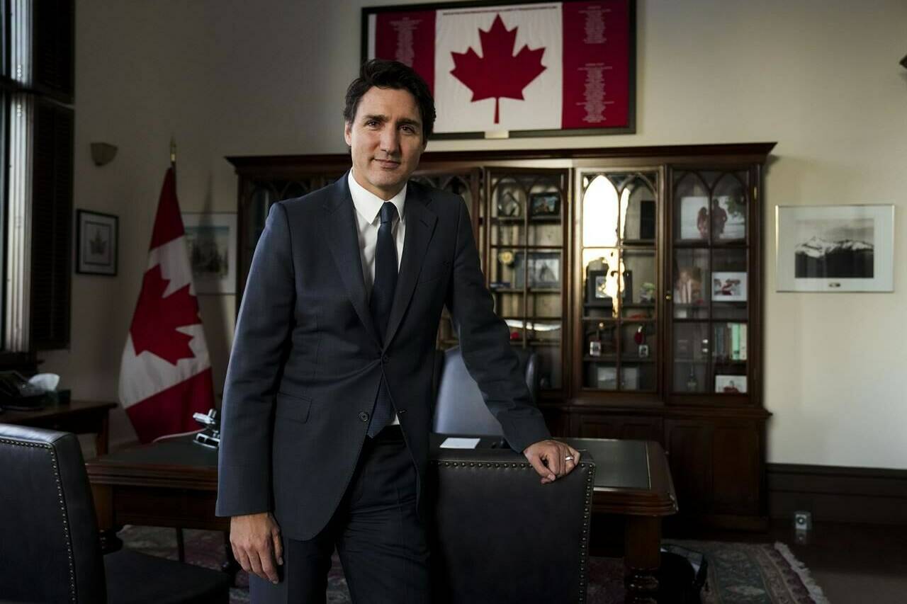 Prime Minister Justin Trudeau poses for a portrait in his office in Ottawa on Monday, Dec. 12, 2022. Trudeau is signalling a shift away from humanitarian aid toward funding infrastructure projects in developing countries. THE CANADIAN PRESS/Sean Kilpatrick