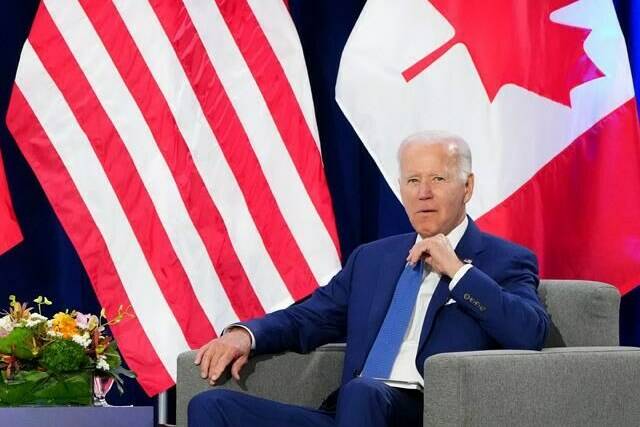 Prime Minister Justin Trudeau meets with U.S. President Joe Biden at the Summit of the Americas, in Los Angeles, Calif., on June 9, 2022. THE CANADIAN PRESS/Sean Kilpatrick