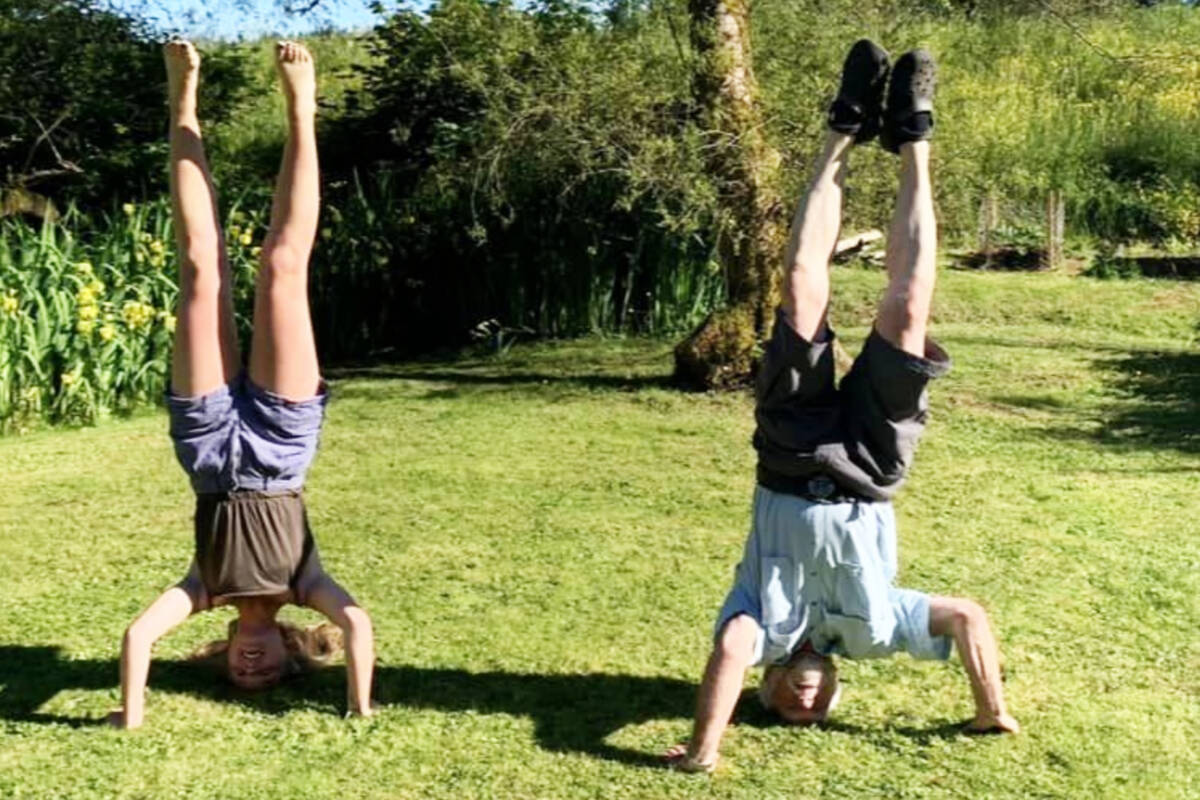 At 82, Bruce Ives from Daajing Giids broke the Guinness World Record as the oldest male to perform a headstand. (Photo: Megan Romas’ Facebook)