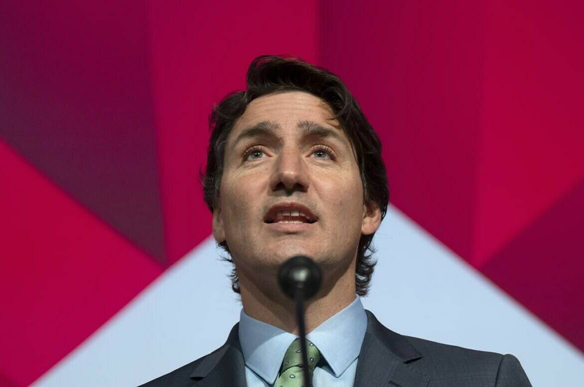 Prime Minister Justin Trudeau delivers a keynote address on the Canada-Mexico relationship and North American competitiveness at the Centro University in Mexico City, Mexico, Wednesday Jan.11, 2023. Prime Minister Justin Trudeau says his government is looking “carefully” and “quickly” at a letter from Canada’s premiers calling for a fix to the country’s bail system. THE CANADIAN PRESS/Adrian Wyld
