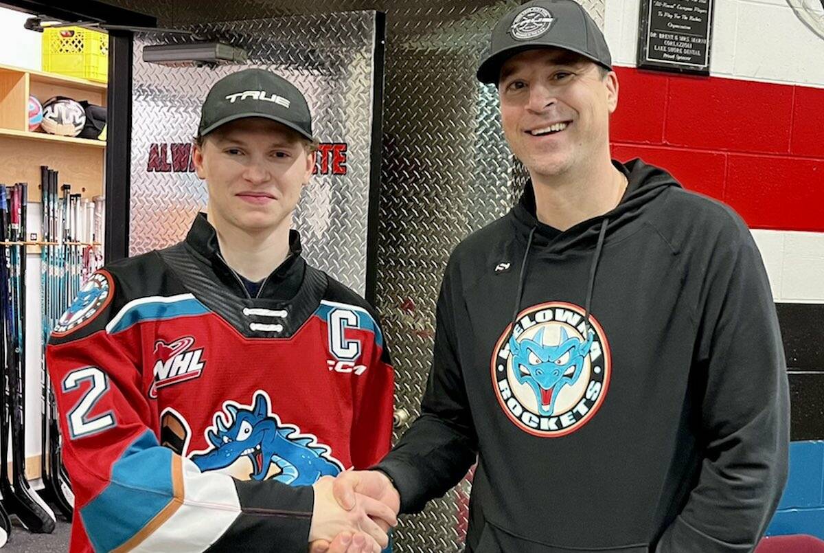 Kelowna Rockets forward Gabriel Szturc was named the 28th captain in team history on Thursday, Jan. 19. (@reganrant/Twitter)