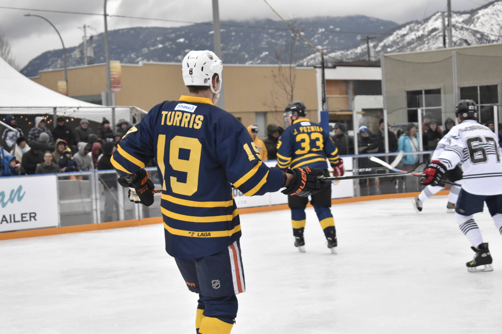 14-year NHL forward Kyle Turris joined Morrison on one of the two three-on-three alumni teams. (Logan Lockhart- Western News)