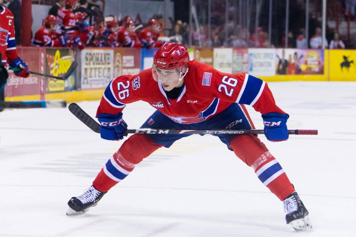 Spokane Chiefs forward Jack Finley of Kelowna was revealed as a member of the 35-player selection camp roster by Hockey Canada on Dec. 1. (Contributed)