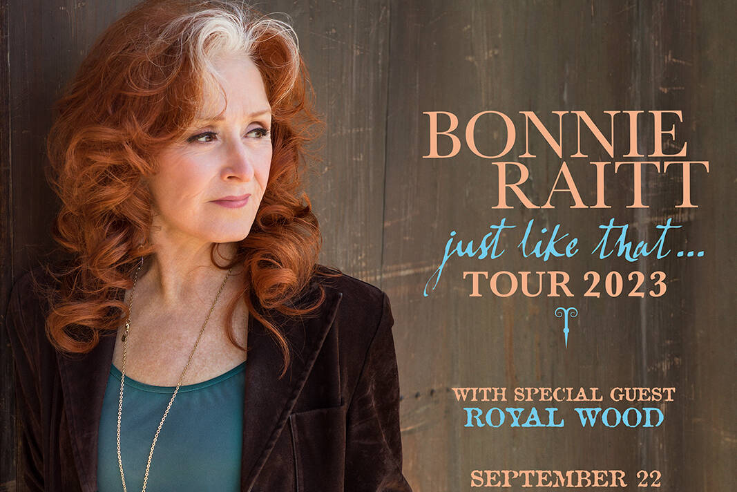 Singer song writer Bonnie Raitt is coming to Penticton’s SOEC on Sept. 22. (Submitted)