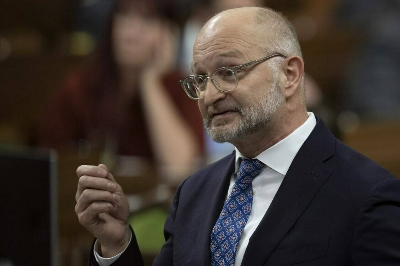 The federal government is introducing a law as early as this week to delay the expansion of its medically assisted dying regime to people whose sole underlying condition is a mental disorder. Minister of Justice and Attorney General of Canada David Lametti rises during Question Period, Tuesday, January 31, 2023 in Ottawa. THE CANADIAN PRESS/Adrian Wyld