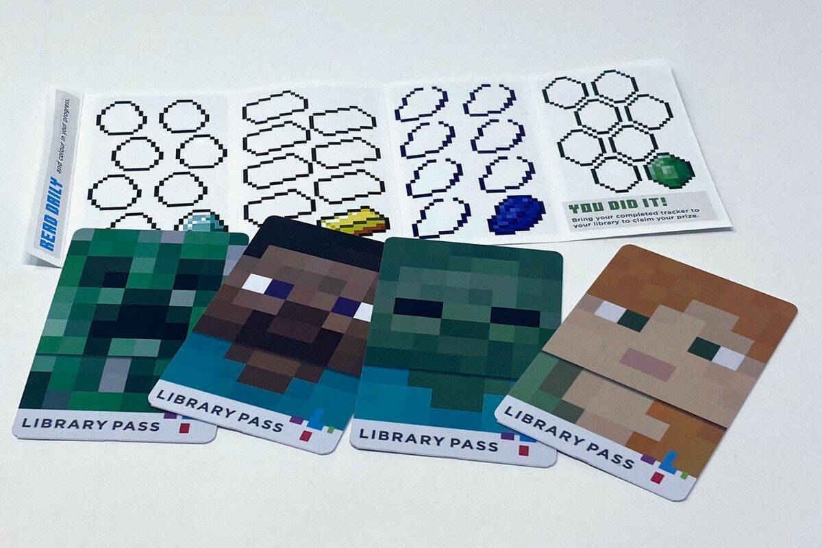 Pictured is the four, one-of-a-kind library cards that you can get, starting Feb. 6 (Contributed)