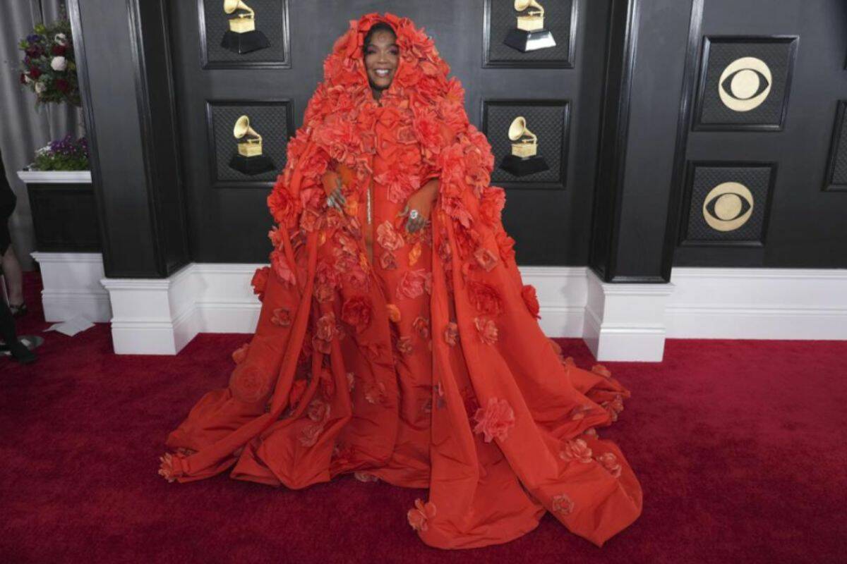 Lizzo arrives at the 65th annual Grammy Awards on Sunday, Feb. 5, 2023, in Los Angeles. (Photo by Jordan Strauss/Invision/AP)