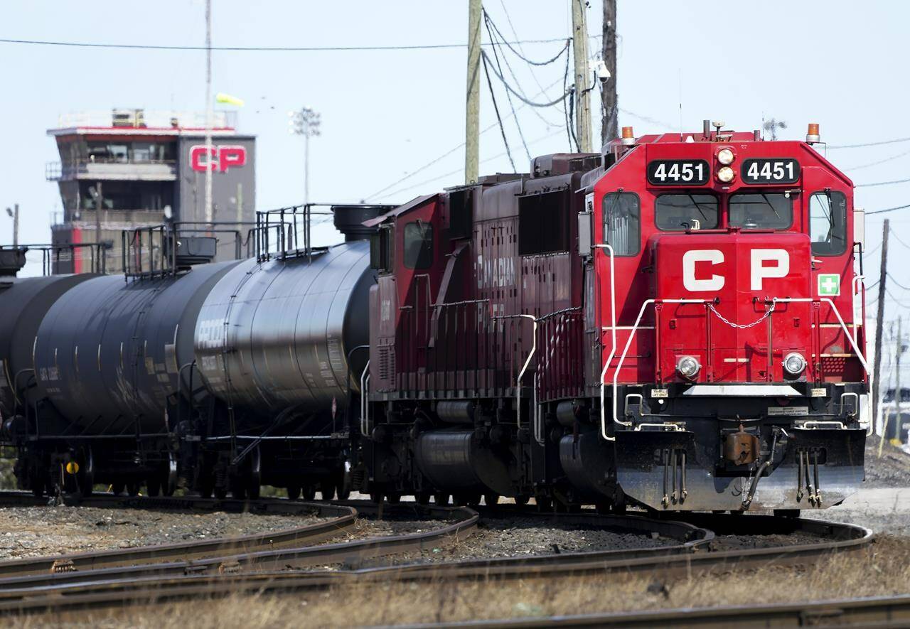 A Canadian Pacific Railway trains sit idle. (File photo)