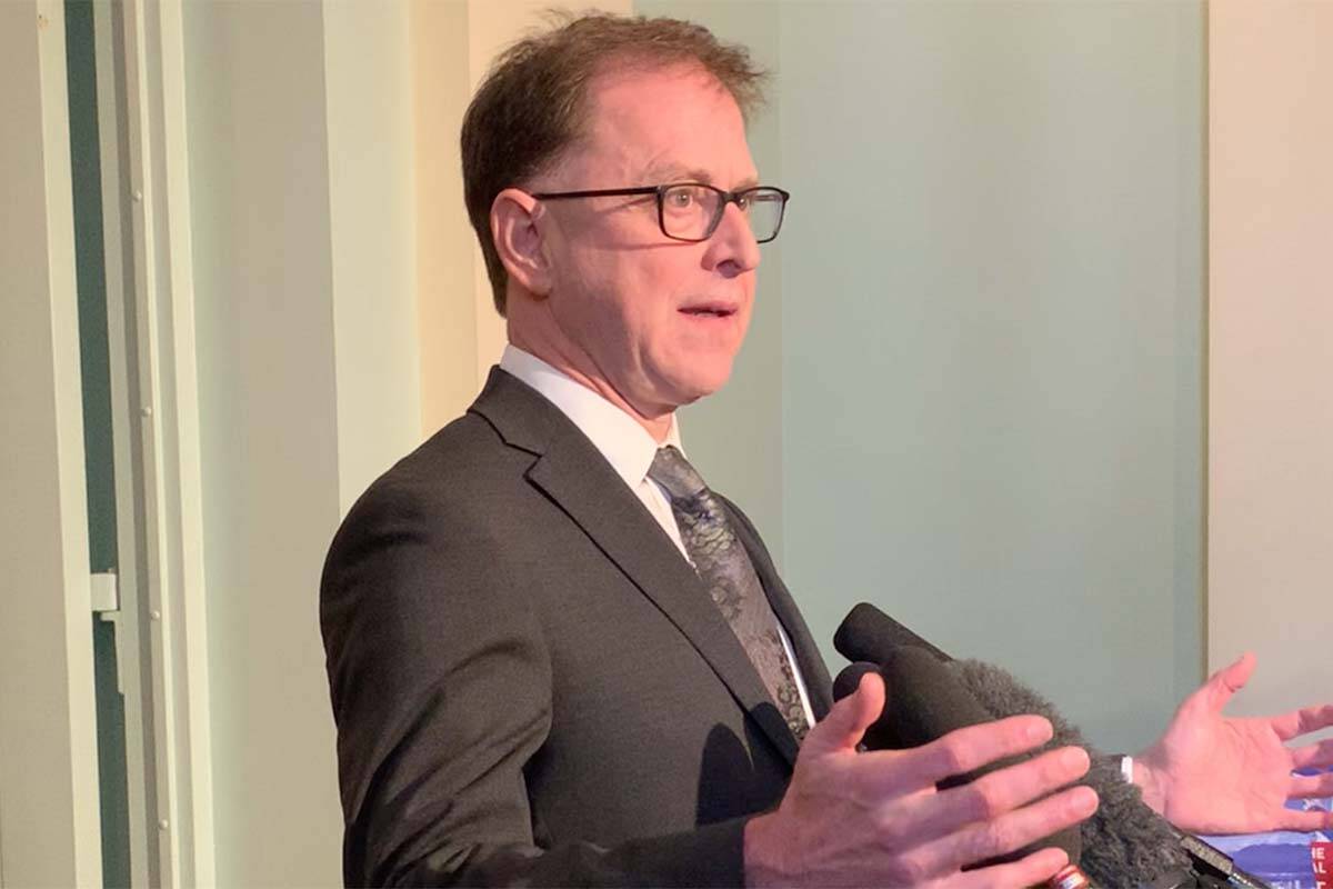 B.C. health minister Adrian Dix calls on Ottawa to improve its health care offer, while echoing the conciliatory tone of Premier David Eby. (Wolf Depner/News Staff)