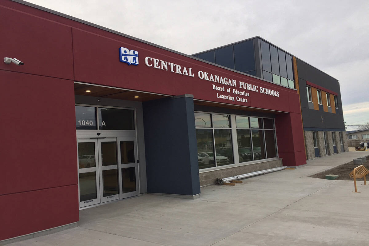 Administrative office for Central Okanagan Public Schools located in Kelowna. (Black Press file photo)