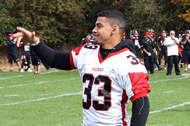 V.I. Raiders alumnus Andrew Harris is returning to lead Nanaimo’s junior football club after playing one more CFL season with the Toronto Argonauts. (News Bulletin file photo)