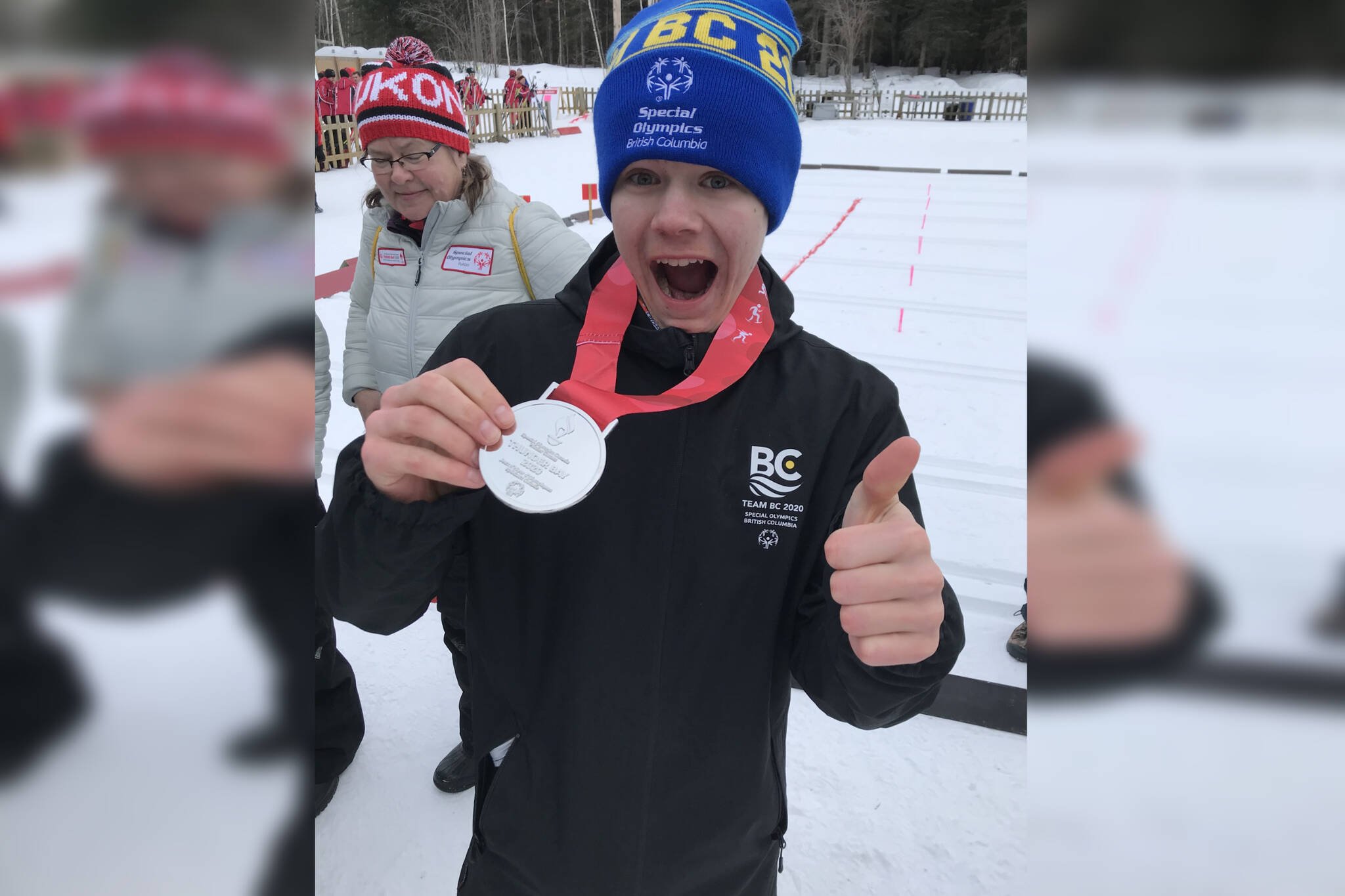 Sebastian Gylander won three medals at the Special Olympic B.C. Games in Kamloops. (Dona Gylander/Facebook)