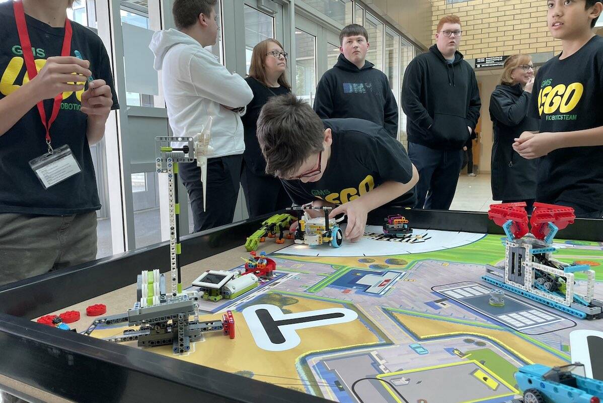 Around 60 students from 12 Central Okanagan schools took part in the First Lego League Challenge on Saturday at UBCO. (Jordy Cunningham/Capital News)