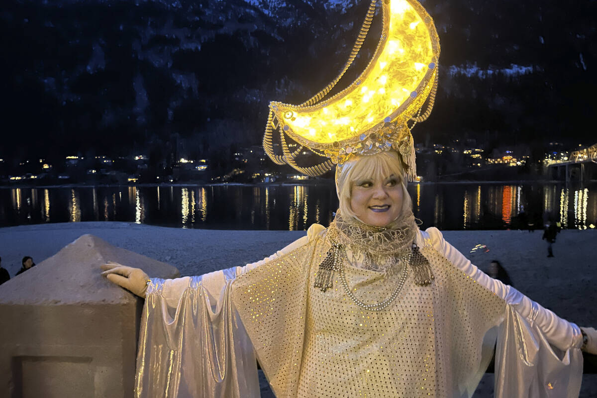 Erin Thomson’s lunar costume was a draw during the Polka Dot Dragon Festival. Photo: Tyler Harper