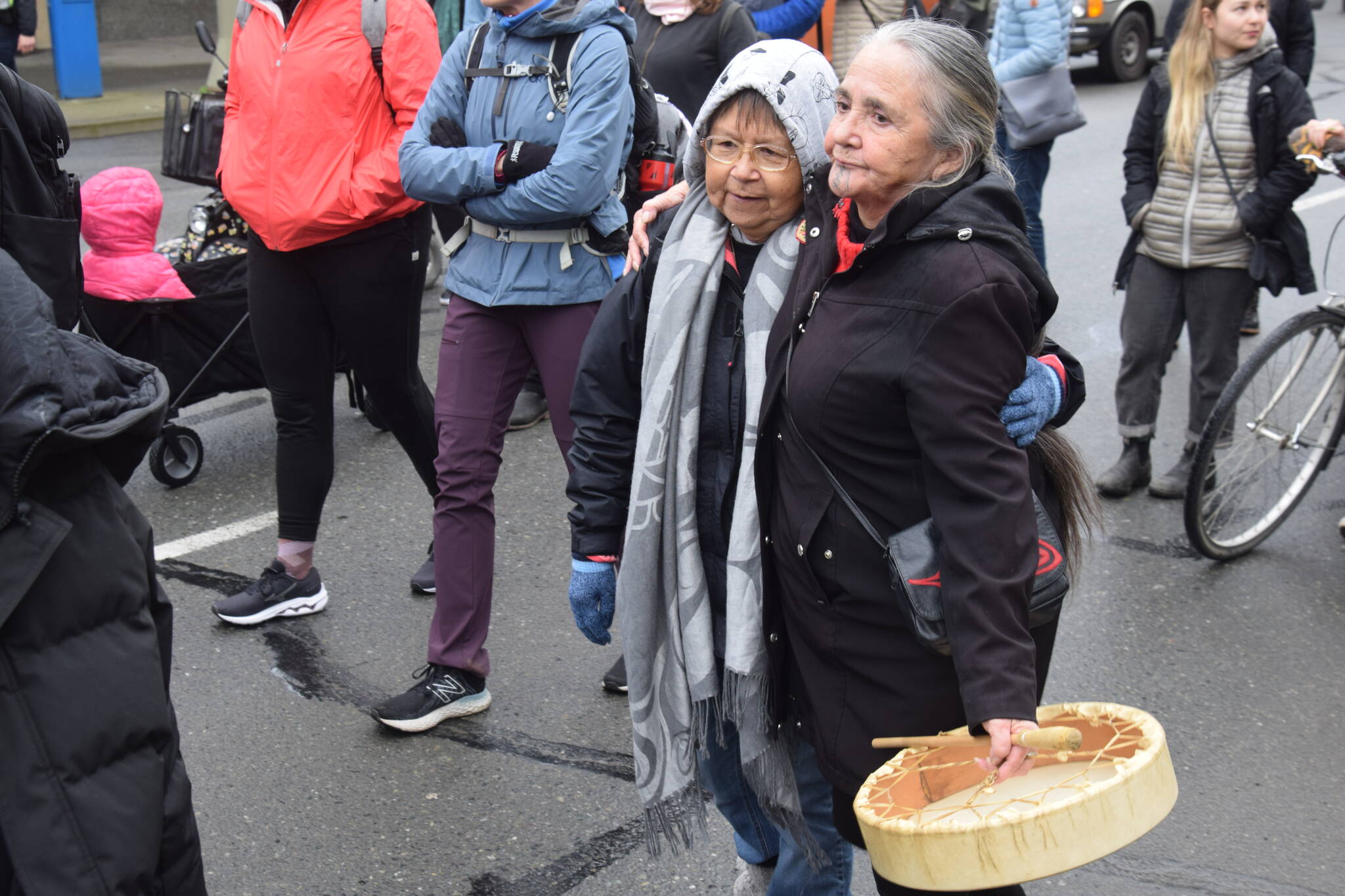 Hundreds of people took part in the Stolen Sisters Memorial March in Victoria on Feb. 12. (Brendan Mayer/News Staff)