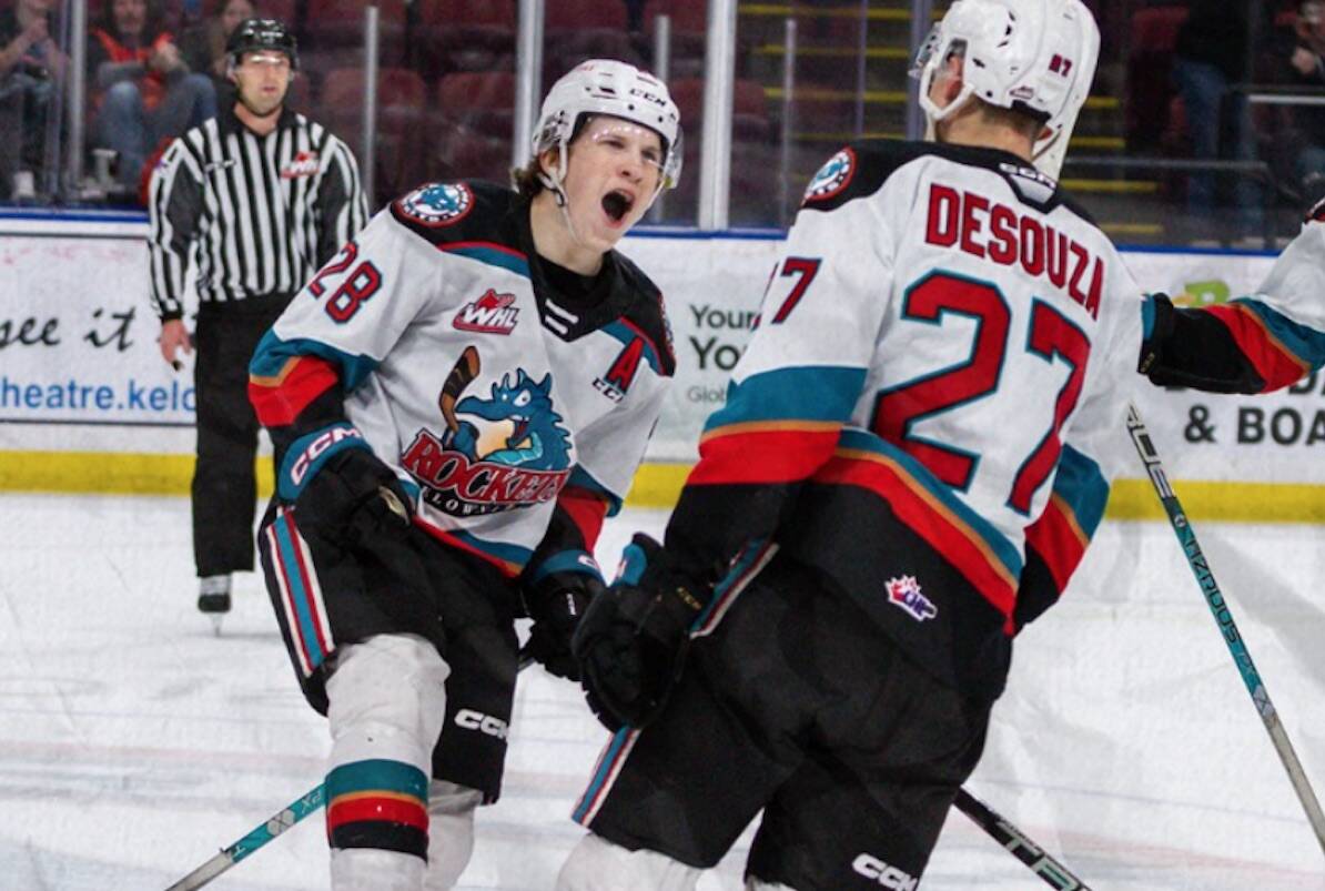 NHL top prospect Andrew Cristall returned to the Kelowna Rockets lineup with a four-goal effort on Wednesday night (Feb. 15) after missing 14 games with a lower-body injury. (@Kelowna_Rockets/Twitter)