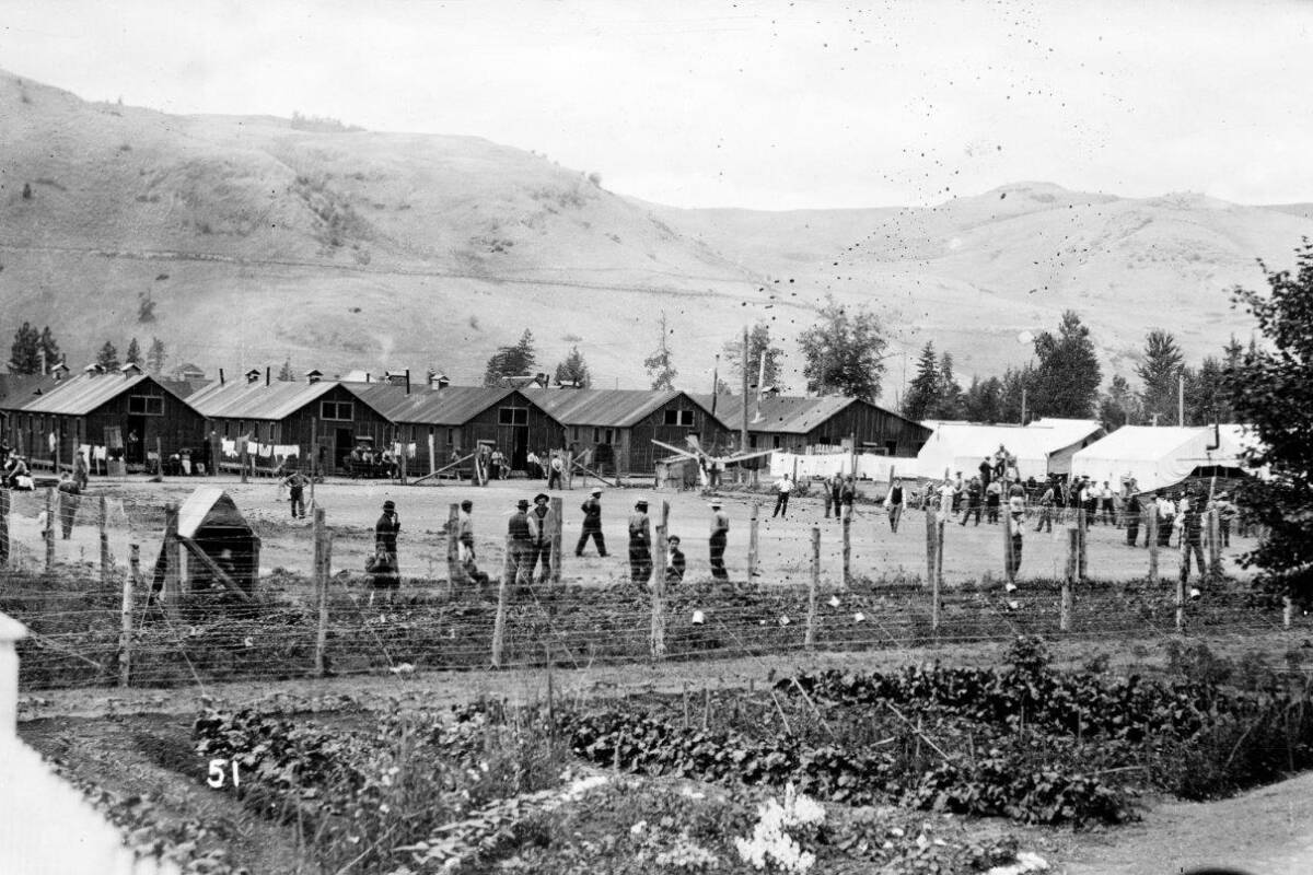 A First World War internment camp in Vernon, at the site of what is now MacDonald Park, is the subject of a locally written and printed book which will be unveiled Tuesday, Feb. 21, at W.L. Seaton Secondary. (Contributed)