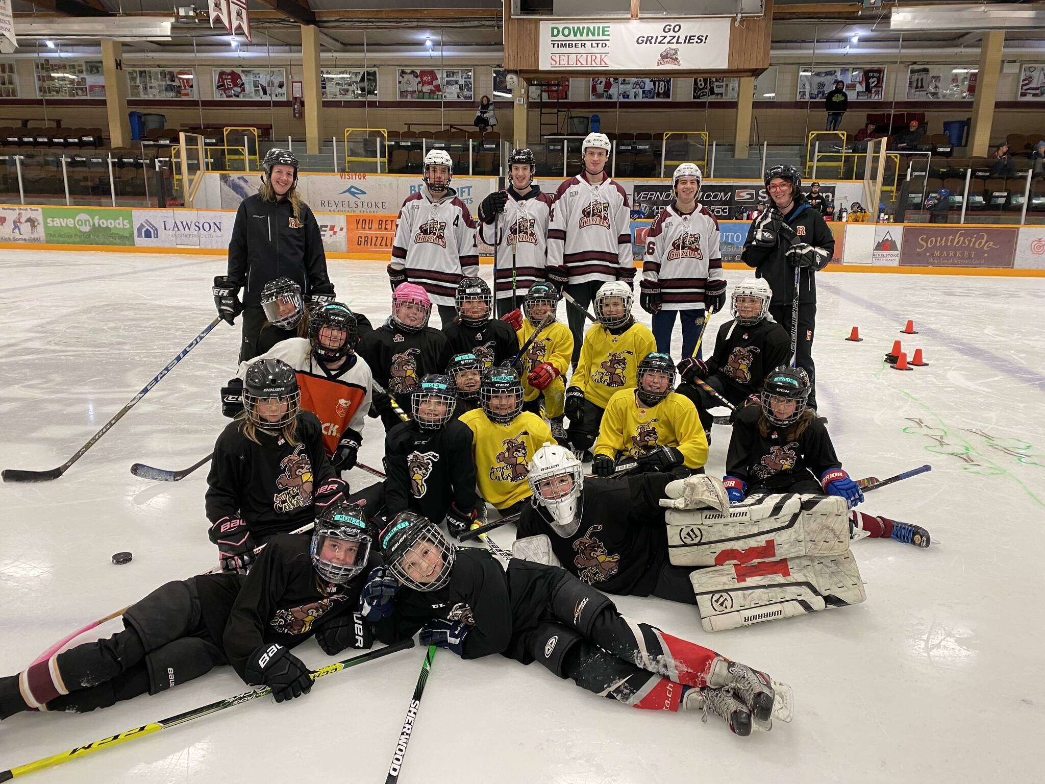 Stoked Cubs training with the Revelstoke Grizzlies. (Contributed by Stephanie Miller)