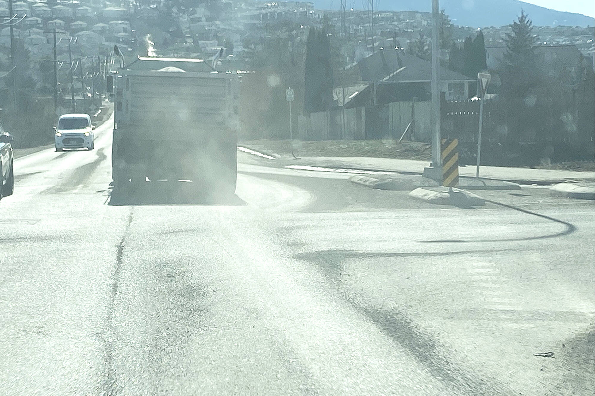 An air quality advisory continues in Vernon March 4 due to high levels of dust in the air from winter traction material. (Jennifer Smith - Morning Star)