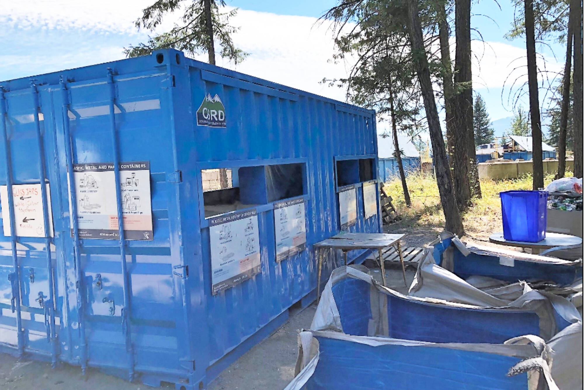 The Scotch Creek Transfer Station includes one of nine rural recycling depots within the Columbia Shuswap Regional District that could be financially impacted by changes proposed by RecycleBC. (CSRD image)