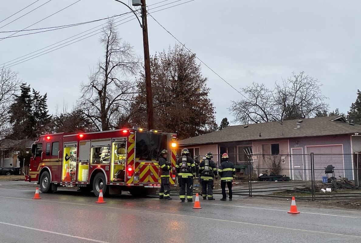 On Tuesday morning (Feb. 21), the Kelowna Fire Department responded to a small fire in an abandoned house in Rutland. (Jordy Cunningham/Capital News)
