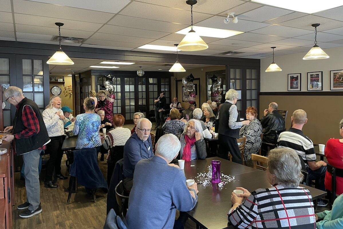 Dine and Chat seniors group in Kelowna celebrated their fifth anniversary on Saturday, Feb. 18 at Deli City Cafe. (Jordy Cunningham/Capital News)